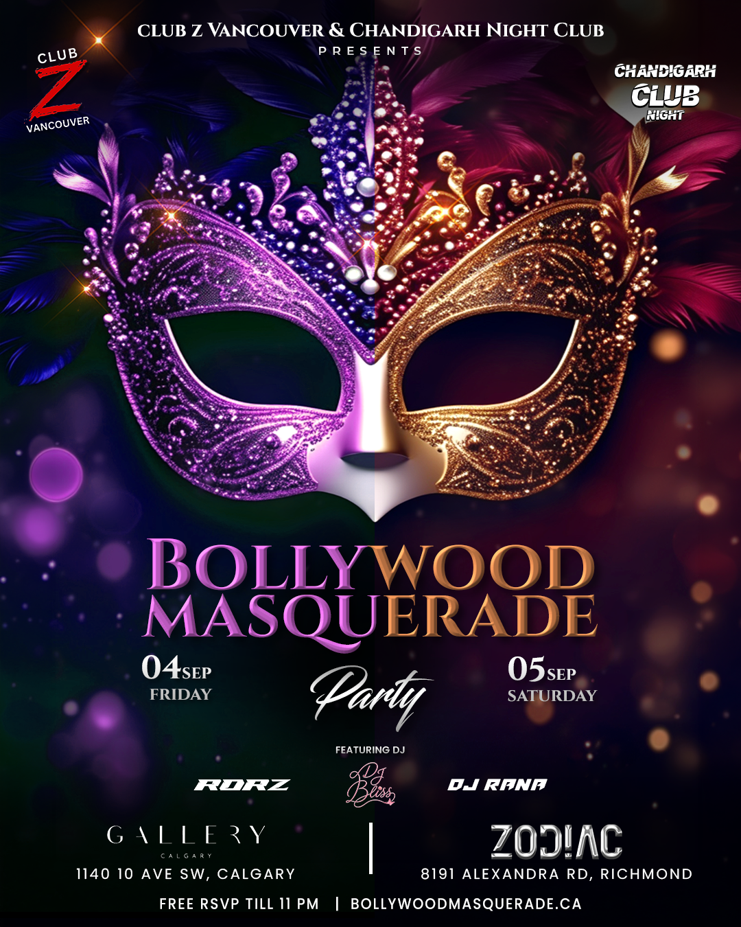 Bollywood Masquerade Party Flyer